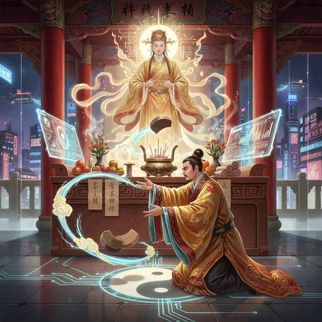 道教問神 - 擲筊